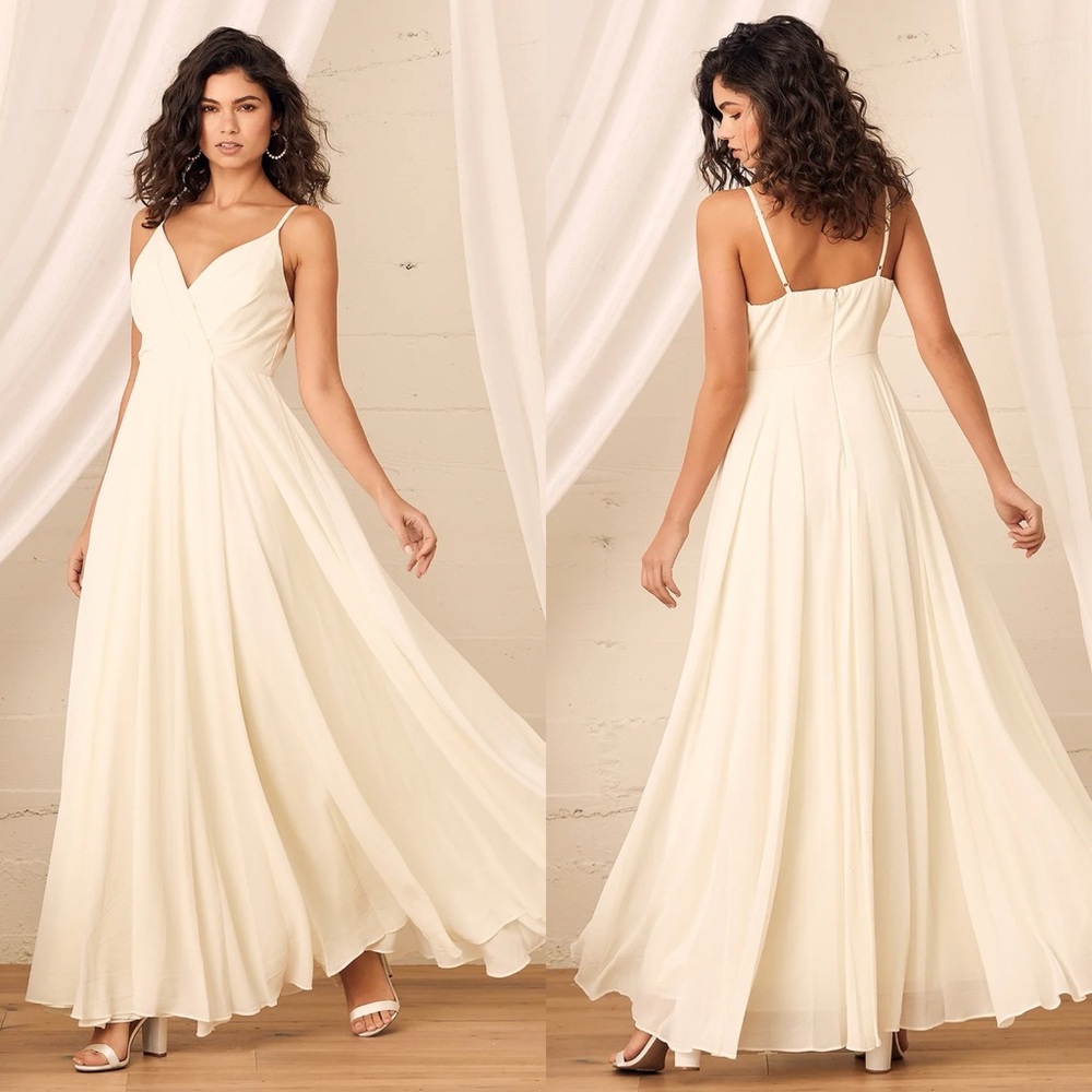 Lulus | All About Love Cream Maxi Dress